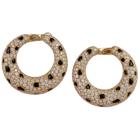 cartier panthere earring|cartier small hoop earrings.